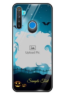 Realme 5i Custom Glass Phone Case  - Halloween frame design
