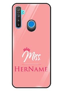 Realme 5i Custom Glass Phone Case Mrs with Name
