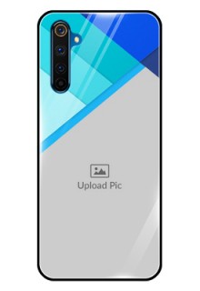 Realme 6 Pro Custom Glass Phone Case  - Blue Pattern Design