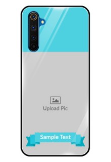 Realme 6 Pro Personalized Glass Phone Case  - Simple Blue Color Design