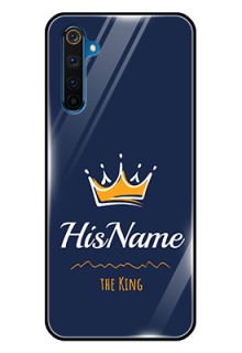 Realme 6 Pro Glass Phone Case King with Name
