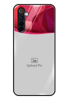 Realme 6 Custom Glass Mobile Case  - Red Abstract Design