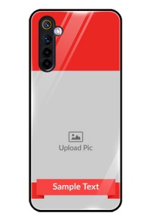 Realme 6 Custom Glass Phone Case  - Simple Red Color Design