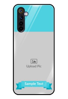 Realme 6 Personalized Glass Phone Case  - Simple Blue Color Design