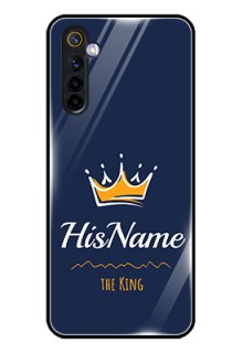 Realme 6 Glass Phone Case King with Name