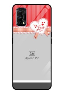 Realme 7 Pro Custom Glass Mobile Case  - Red Love Pattern Design