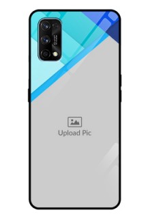 Realme 7 Pro Custom Glass Phone Case  - Blue Pattern Design