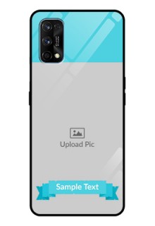 Realme 7 Pro Personalized Glass Phone Case  - Simple Blue Color Design