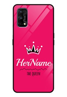 Realme 7 Pro Glass Phone Case Queen with Name