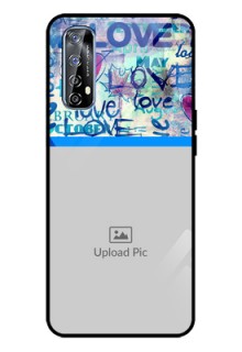Realme 7 Custom Glass Mobile Case  - Colorful Love Design