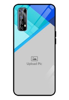 Realme 7 Custom Glass Phone Case  - Blue Pattern Design