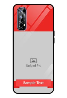 Realme 7 Custom Glass Phone Case  - Simple Red Color Design