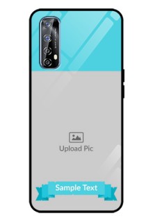 Realme 7 Personalized Glass Phone Case  - Simple Blue Color Design