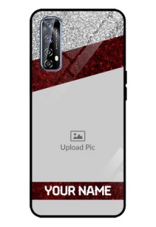 Realme 7 Personalized Glass Phone Case  - Image Holder with Glitter Strip Design