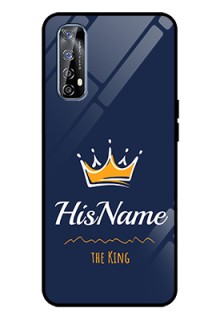 Realme 7 Glass Phone Case King with Name