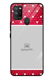 Realme 7I Photo Printing on Glass Case  - Hearts Mobile Case Design