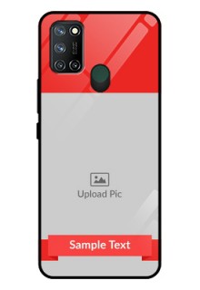 Realme 7I Custom Glass Phone Case  - Simple Red Color Design