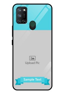 Realme 7I Personalized Glass Phone Case  - Simple Blue Color Design