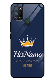 Realme 7I Glass Phone Case King with Name