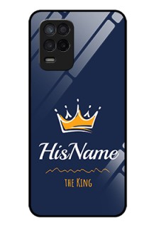 Realme 8 5G Glass Phone Case King with Name