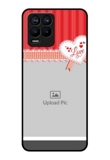 Realme 8 Pro Custom Glass Mobile Case - Red Love Pattern Design