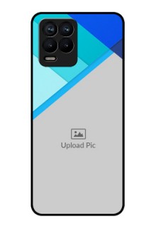 Realme 8 Pro Custom Glass Phone Case - Blue Pattern Design