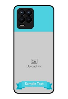 Realme 8 Pro Personalized Glass Phone Case - Simple Blue Color Design