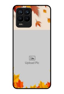 Realme 8 Pro Photo Printing on Glass Case - Autumn Maple Leaves Design
