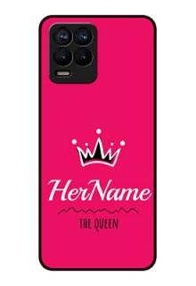 Realme 8 Pro Glass Phone Case Queen with Name