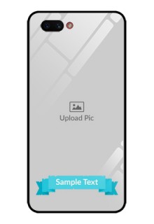 Realme C1 2019 Personalized Glass Phone Case  - Simple Blue Color Design