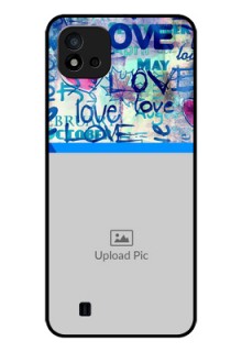 Realme C11 2021 Custom Glass Mobile Case - Colorful Love Design