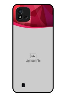 Realme C11 2021 Custom Glass Mobile Case - Red Abstract Design