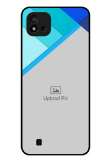 Realme C11 2021 Custom Glass Phone Case - Blue Pattern Design