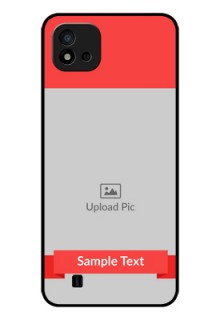 Realme C11 2021 Custom Glass Phone Case - Simple Red Color Design