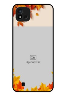 Realme C11 2021 Photo Printing on Glass Case - Autumn Maple Leaves Design