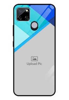 Realme C12 Custom Glass Phone Case  - Blue Pattern Design