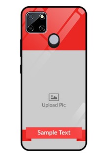 Realme C12 Custom Glass Phone Case  - Simple Red Color Design