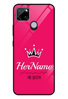 Realme C12 Glass Phone Case Queen with Name