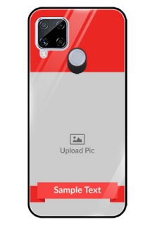Realme C15 Custom Glass Phone Case  - Simple Red Color Design