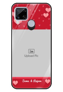 Realme C15 Custom Glass Phone Case  - Valentines Day Design