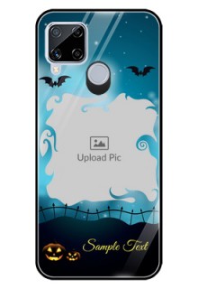 Realme C15 Custom Glass Phone Case  - Halloween frame design