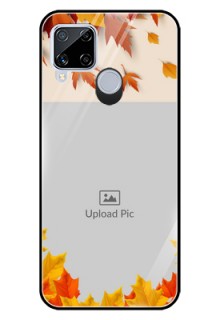 Realme C15 Photo Printing on Glass Case  - Autumn Maple Leaves Design