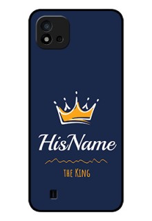 Realme C20 Glass Phone Case King with Name