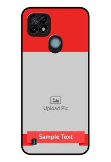Realme C21 Custom Glass Phone Case - Simple Red Color Design