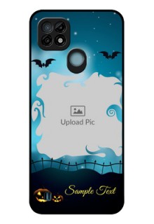 Realme C21 Custom Glass Phone Case - Halloween frame design