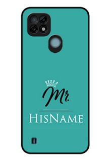 Realme C21 Custom Glass Phone Case Mr with Name