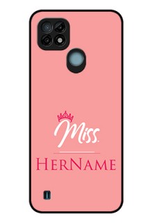 Realme C21 Custom Glass Phone Case Mrs with Name