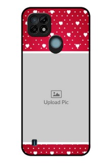 Realme C21Y Photo Printing on Glass Case - Hearts Mobile Case Design