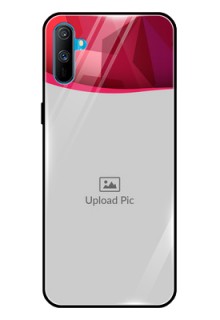 Realme C3 Custom Glass Mobile Case  - Red Abstract Design