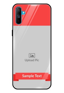 Realme C3 Custom Glass Phone Case  - Simple Red Color Design